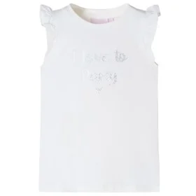 Camiseta infantil con mangas de volantes blanco 104 de , Camisetas para niños - Ref: Foro24-10495, Precio: 8,19 €, Descuento: %