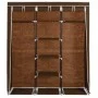 Armario con compartimentos y varillas tela marrón 150x45x175 cm de vidaXL, Armarios roperos - Ref: Foro24-282454, Precio: 48,...