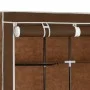 Armario con compartimentos y varillas tela marrón 150x45x175 cm de vidaXL, Armarios roperos - Ref: Foro24-282454, Precio: 48,...