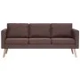 3 seater brown fabric sofa by vidaXL, Sofas - Ref: Foro24-281354, Price: 307,85 €, Discount: %