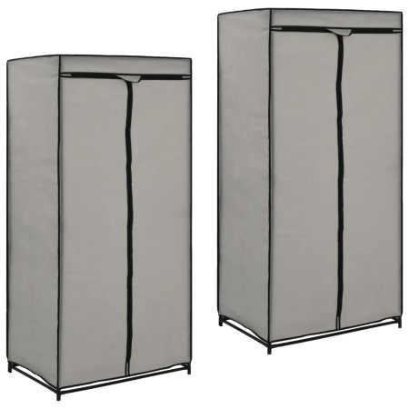 Armarios 2 unidades gris 75x50x160 cm de vidaXL, Armarios roperos - Ref: Foro24-282444, Precio: 43,43 €, Descuento: %