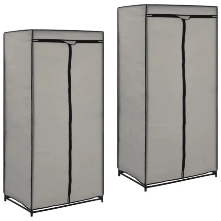 Armarios 2 unidades gris 75x50x160 cm de vidaXL, Armarios roperos - Ref: Foro24-282444, Precio: 39,76 €, Descuento: %