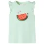Camiseta infantil de manga volante verde suave 116 de , Camisetas para niños - Ref: Foro24-10636, Precio: 8,45 €, Descuento: %