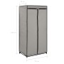 Armarios 2 unidades gris 75x50x160 cm de vidaXL, Armarios roperos - Ref: Foro24-282444, Precio: 43,43 €, Descuento: %