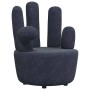 Sillón en forma de mano de terciopelo negro en Sillones | Comprar online en Foru.es