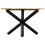 Mesa de comedor redonda de madera maciza de mango 120x76 cm de vidaXL, Mesas de cocina y de comedor - Ref: Foro24-282762, Pre...