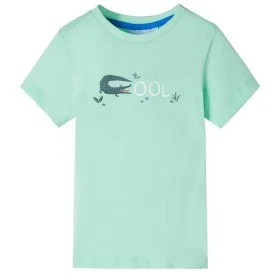 Camiseta infantil de manga corta verde claro 140 de , Camisetas para niños - Ref: Foro24-12093, Precio: 8,06 €, Descuento: %