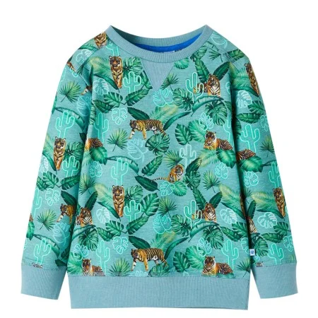 Sudadera infantil verde claro melange 116 de , Camisetas para niños - Ref: Foro24-12411, Precio: 12,41 €, Descuento: %