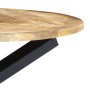 Mesa de comedor redonda de madera maciza de mango 120x76 cm de vidaXL, Mesas de cocina y de comedor - Ref: Foro24-282762, Pre...
