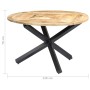 Mesa de comedor redonda de madera maciza de mango 120x76 cm de vidaXL, Mesas de cocina y de comedor - Ref: Foro24-282762, Pre...