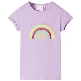 Camiseta infantil lila 116 de , Camisetas para niños - Ref: Foro24-10731, Precio: 8,59 €, Descuento: %