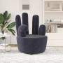 Sillón en forma de mano de terciopelo negro en Sillones | Comprar online en Foru.es