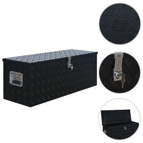 Caja de aluminio 1085x370x400 mm negra de vidaXL, Cajas de herramientas - Ref: Foro24-144846, Precio: 368,42 €, Descuento: %
