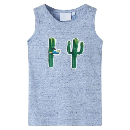 Camiseta de tirantes infantil azul melange 140 de , Camisetas para niños - Ref: Foro24-12498, Precio: 7,79 €, Descuento: %