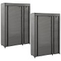 Armarios plegables 2 unidades de tela gris 110x45x175 cm de vidaXL, Armarios roperos - Ref: Foro24-282425, Precio: 75,84 €, D...