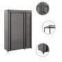 Armarios plegables 2 unidades de tela gris 110x45x175 cm de vidaXL, Armarios roperos - Ref: Foro24-282425, Precio: 75,84 €, D...