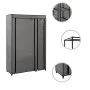 Armarios plegables 2 unidades de tela gris 110x45x175 cm de vidaXL, Armarios roperos - Ref: Foro24-282425, Precio: 71,90 €, D...