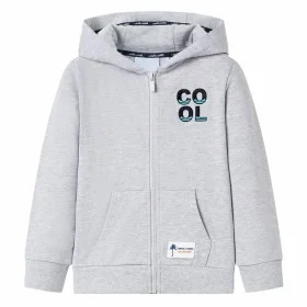 Sudadera infantil con capucha y cremallera gris 128 de , Camisetas para niños - Ref: Foro24-12362, Precio: 17,44 €, Descuento: %