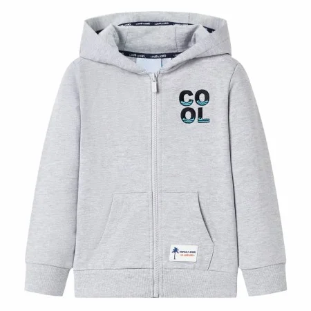 Sudadera infantil con capucha y cremallera gris 128 de , Camisetas para niños - Ref: Foro24-12362, Precio: 17,44 €, Descuento: %