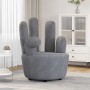 Sillón en forma de mano de terciopelo gris en Sillones | Comprar online en Foru.es