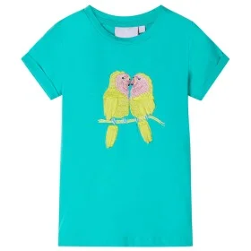 Camiseta infantil verde menta 116 de , Camisetas para niños - Ref: Foro24-11211, Precio: 8,30 €, Descuento: %