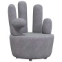 Sillón en forma de mano de terciopelo gris en Sillones | Comprar online en Foru.es