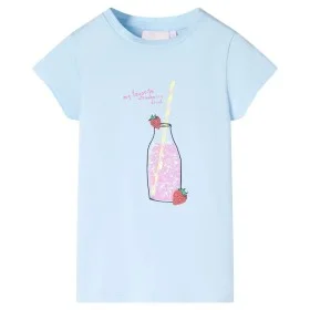 Soft blue children's t-shirt size 128 by , Kids T-shirts - Ref: Foro24-11272, Price: 8,19 €, Discount: %