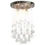 Lámpara de techo con cristales plateado esférica 3 bombillas G9 de vidaXL, Lámparas - Ref: Foro24-281575, Precio: 60,68 €, De...