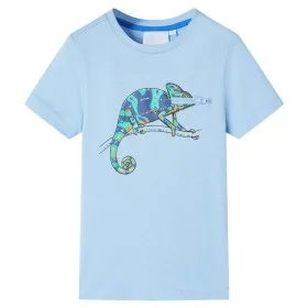 Camiseta infantil de manga corta azul claro 140 de , Camisetas para niños - Ref: Foro24-12018, Precio: 8,12 €, Descuento: %