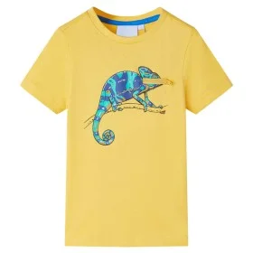 Camiseta infantil de manga corta ocre claro 140 de , Camisetas para niños - Ref: Foro24-12013, Precio: 8,12 €, Descuento: %