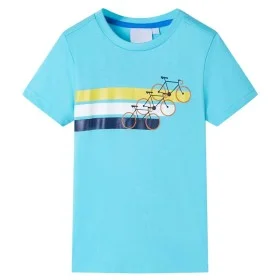 Camiseta infantil de manga corta color aguamarina 128 de , Camisetas para niños - Ref: Foro24-12182, Precio: 8,19 €, Descuent...