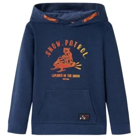 Sudadera infantil con capucha azul marino y naranja 116 de , Camisetas para niños - Ref: Foro24-12776, Precio: 12,74 €, Descu...