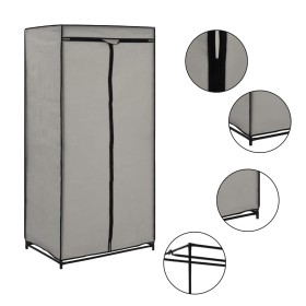 Armario gris 75x50x160 cm de vidaXL, Armarios roperos - Ref: Foro24-282440, Precio: 31,96 €, Descuento: %