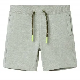 Pantalones cortos infantiles con cordón caqui claro mélange 128 de , Pantalones de niños - Ref: Foro24-11702, Precio: 9,29 €,...
