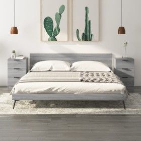 Mesitas de noche 2 unidades color gris Sonoma 40x36x65 cm de vidaXL, Mesitas de noche - Ref: Foro24-817054, Precio: 88,23 €, ...