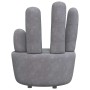 Sillón en forma de mano de terciopelo gris en Sillones | Comprar online en Foru.es