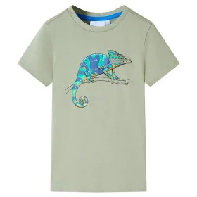 Camiseta infantil de manga corta caqui claro 128 de , Camisetas para niños - Ref: Foro24-12007, Precio: 8,12 €, Descuento: %