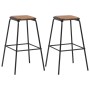 Taburetes de cocina 2 uds madera maciza de pino y acero negro de vidaXL, Taburetes de cocina - Ref: Foro24-280076, Precio: 98...