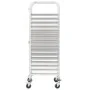 Carrito de cocina 16 bandejas acero inoxidable 38x55x163 cm de vidaXL, Carros de cocina y comedor - Ref: Foro24-50920, Precio...