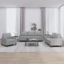 Sofa set with cushions 3 pieces light gray fabric by , Sofas - Ref: Foro24-3201428, Price: 592,21 €, Discount: %