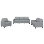 Juego de sofás con cojines 3 piezas tela gris claro de , Sofás - Ref: Foro24-3201428, Precio: 601,60 €, Descuento: %