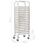 Carrito de cocina 16 bandejas acero inoxidable 38x55x163 cm de vidaXL, Carros de cocina y comedor - Ref: Foro24-50920, Precio...