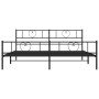 Estructura de cama cabecero y estribo metal negro 193x203 cm de , Camas y somieres - Ref: Foro24-355487, Precio: 119,05 €, De...