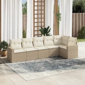 Juego de sofás jardín con cojines 6 pzas ratán sintético beige de , Conjuntos de jardín - Ref: Foro24-3218978, Precio: 419,98...