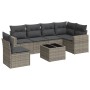 Set de sofás de jardín 7 piezas con cojines ratán PE gris de , Conjuntos de jardín - Ref: Foro24-3219030, Precio: 415,41 €, D...