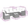 Set de sofás de jardín 7 piezas con cojines ratán PE gris de , Conjuntos de jardín - Ref: Foro24-3219030, Precio: 415,41 €, D...