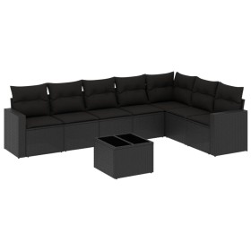Set de sofás de jardín 8 piezas y cojines ratán sintético negro de , Conjuntos de jardín - Ref: Foro24-3219045, Precio: 499,3...