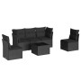 Set de sofás de jardín 6 piezas y cojines ratán sintético negro de , Conjuntos de jardín - Ref: Foro24-3249194, Precio: 361,6...