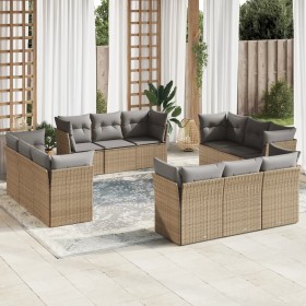 Set de sofás de jardín 12 pzas y cojines ratán sintético marrón de , Conjuntos de jardín - Ref: Foro24-3249168, Precio: 882,7...