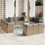 Set de sofás de jardín 12 pzas y cojines ratán sintético marrón de , Conjuntos de jardín - Ref: Foro24-3249168, Precio: 882,7...